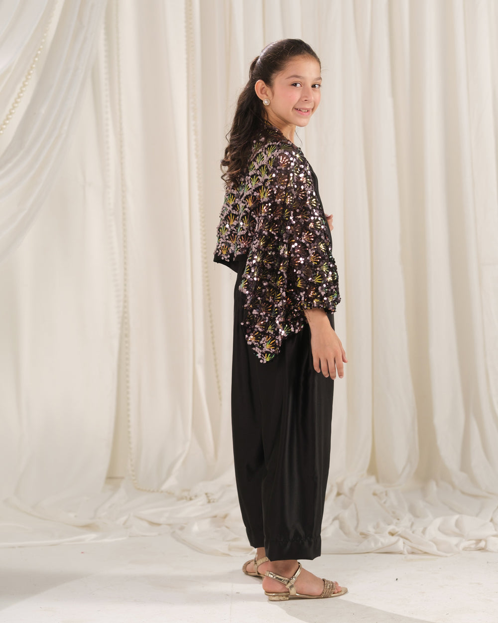 Sprinkles Girls RTW Embroidered Silk 2 Piece Suit Moonlight Festive Collection