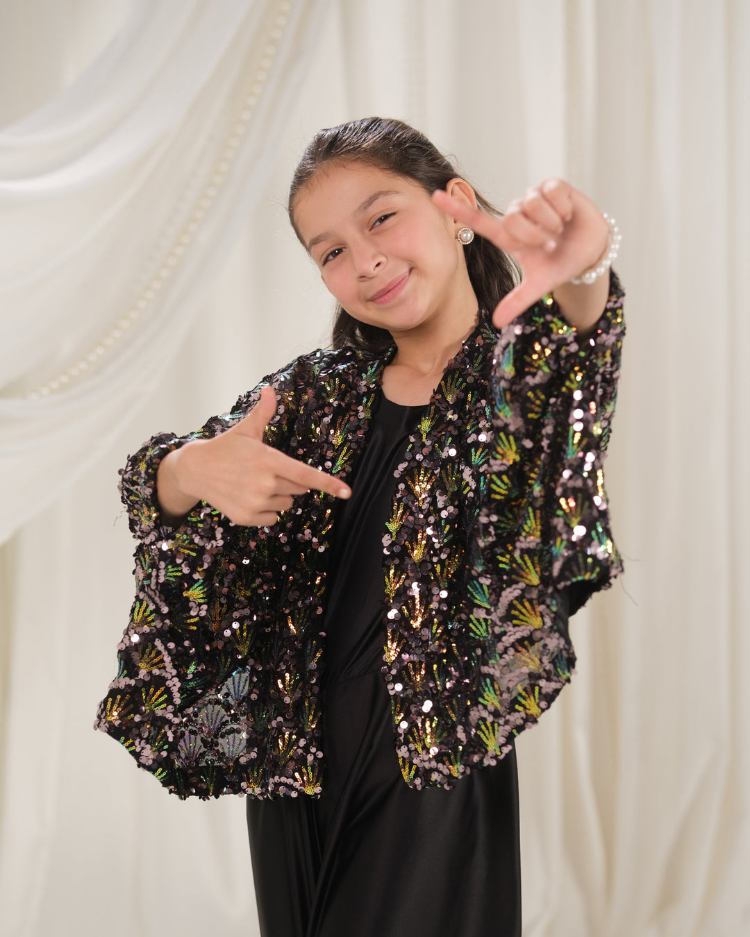 Sprinkles Girls RTW Embroidered Silk 2 Piece Suit Moonlight Festive Collection