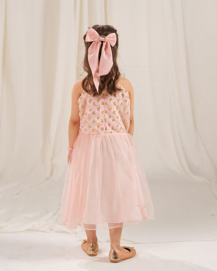 Sprinkles Girls RTW Embossed Net 1 Piece Suit Gilded Petal Festive Collection