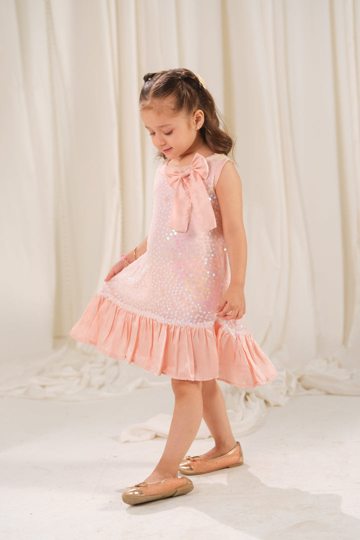 Sprinkles Girls RTW Embossed Net 1 Piece Suit Pearl Whisper Festive Collection