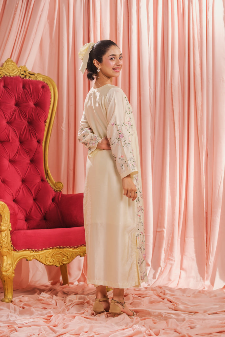 Sprinkles Girls RTW Embroidered Silk 1 Piece Suit Ivory Grace Festive Collection