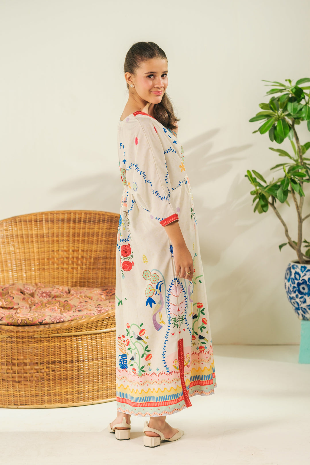 Sprinkles Girls RTW Printed Crepe 1 Piece Suit Heritage Bloom Festive Collection