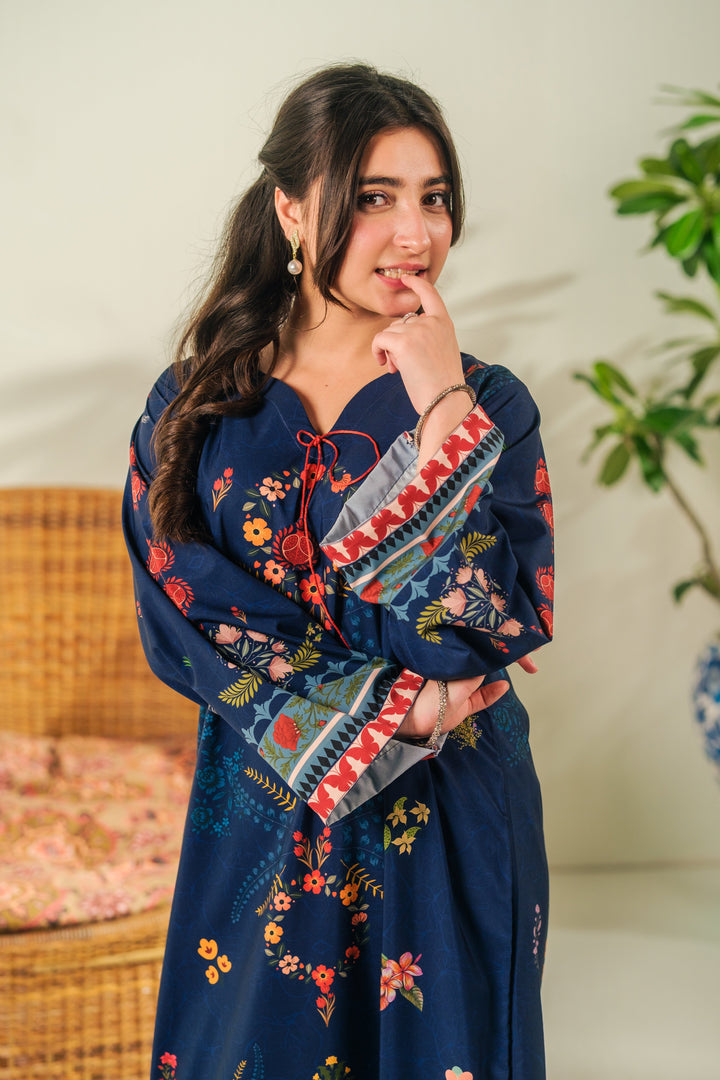 Sprinkles Girls RTW Printed Crepe 1 Piece Suit Velour Garden Festive Collection