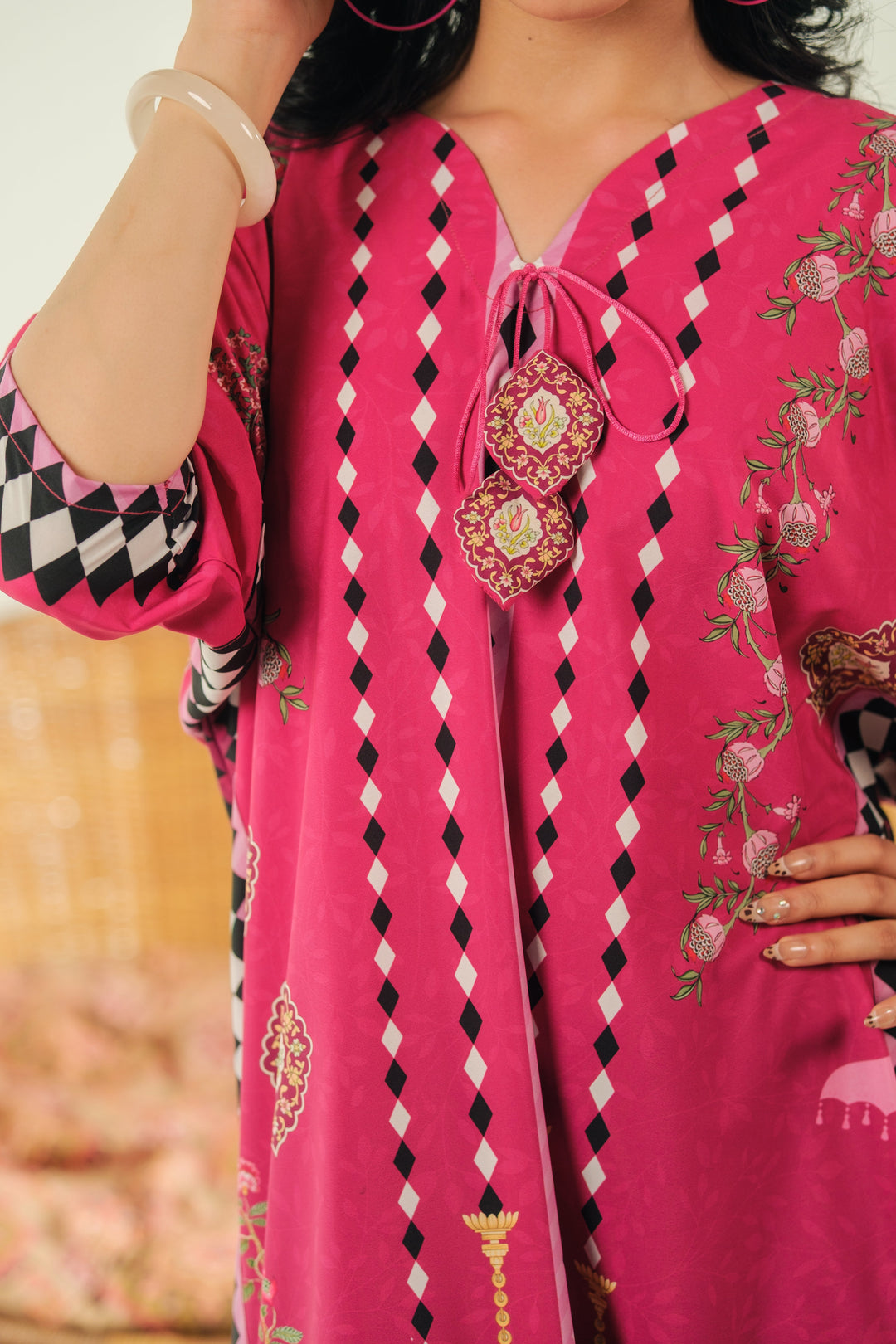 Sprinkles Girls RTW Printed Crepe 1 Piece Suit Peacock Grace Festive Collection