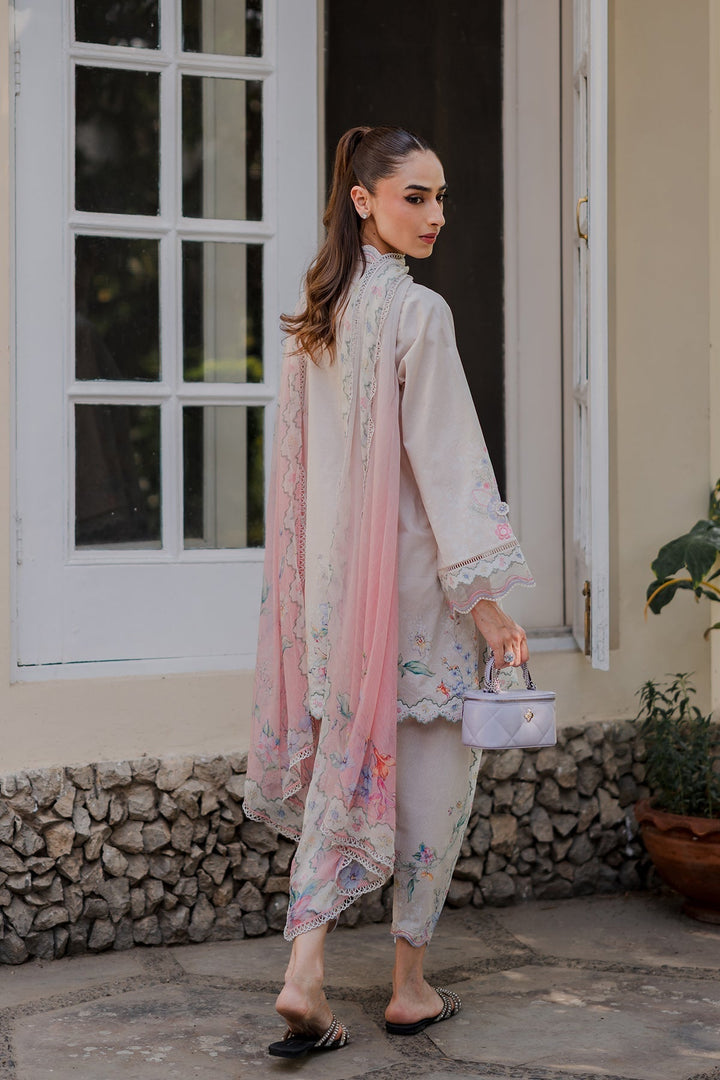 Nura by Sahar RTW Embroidered Cambric Co-Ord Sets Suit Vanilla Latte Casual Collection