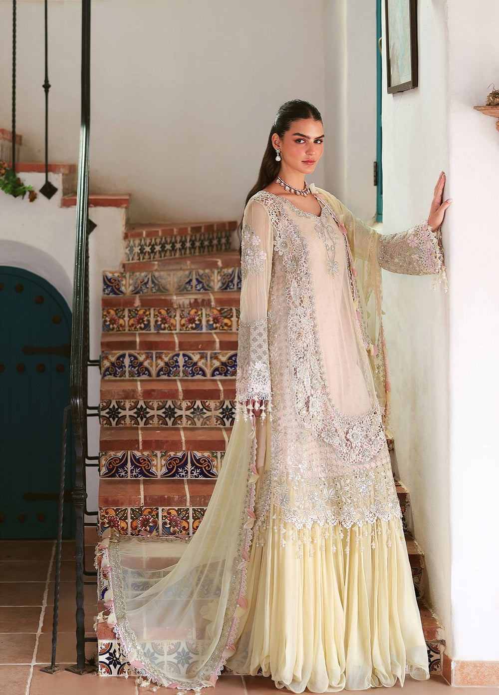 Lumiere by Saira Rizwan Unstitched Embroidered Bamber Chiffon 3 Piece Suit SR26ULF Lillian SRL26-01 - Festive Collection