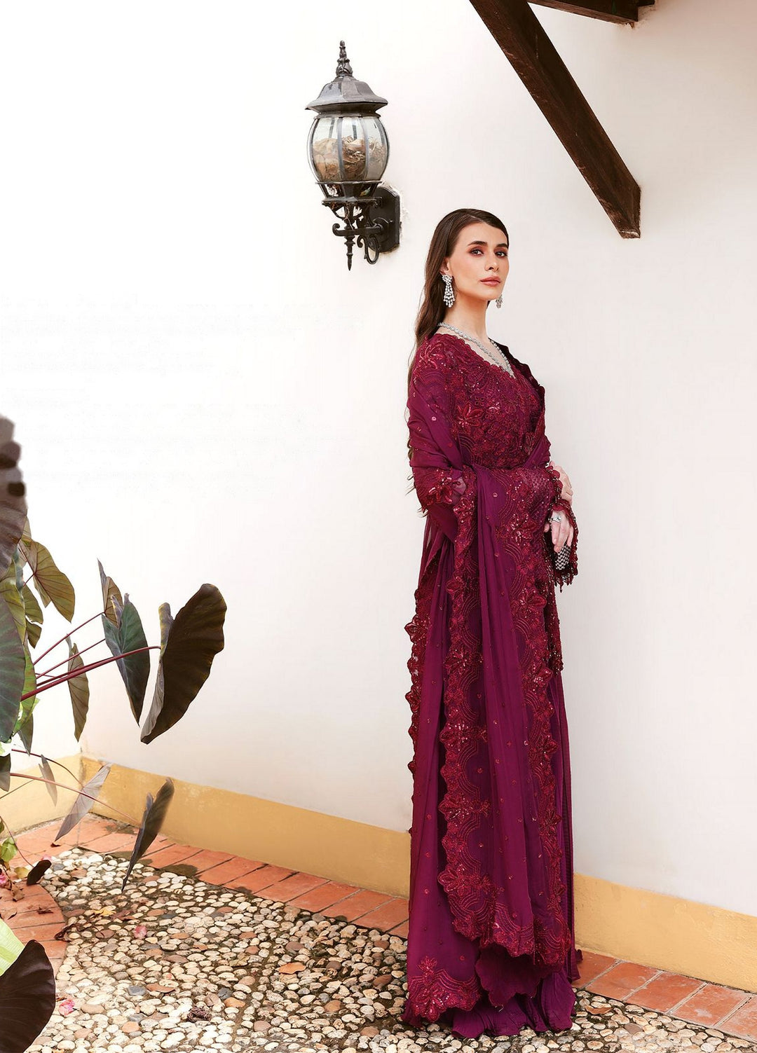 Lumiere by Saira Rizwan Unstitched Embroidered Bamber Chiffon 3 Piece Suit SR26ULF Willow SRL26-04 - Festive Collection
