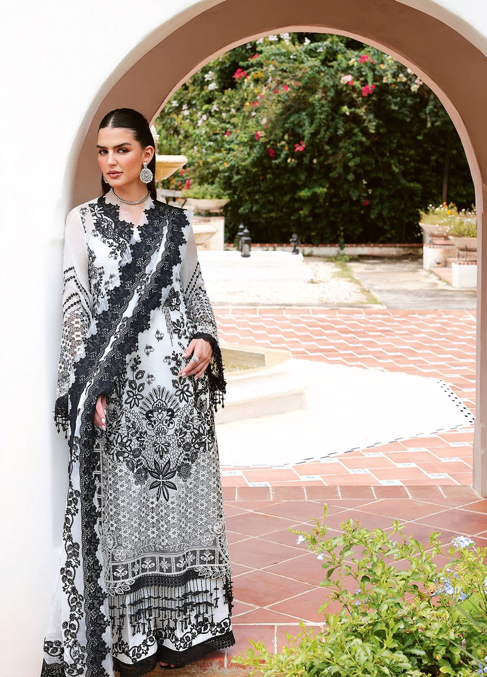 Lumiere by Saira Rizwan Unstitched Embroidered Chiffon 3 Piece Suit SR26ULF Pearl SRL26-05 - Festive Collection