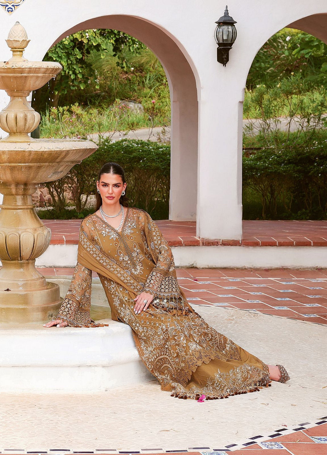 Lumiere by Saira Rizwan Unstitched Embroidered Bamber Chiffon 3 Piece Suit SR26ULF Leonara SRL26-06 - Festive Collection