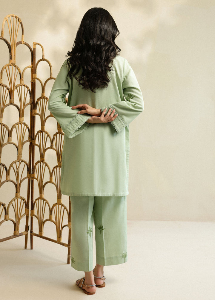 Pret Essentials by Sahar Womens Pret Embroidered Jacquard 2 Piece Suit SSSJE-YA-05 Eternal Spring