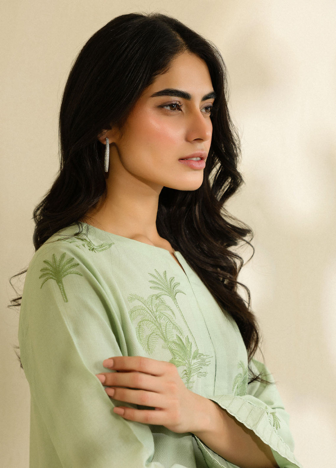 Pret Essentials by Sahar Womens Pret Embroidered Jacquard 2 Piece Suit SSSJE-YA-05 Eternal Spring
