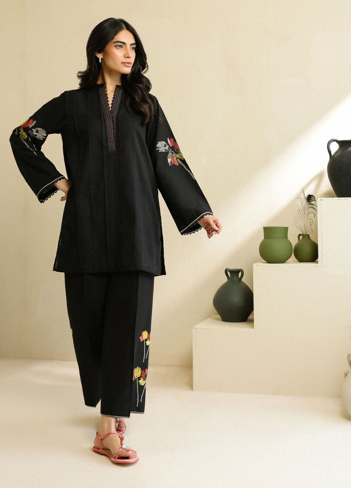 Pret Essentials by Sahar Womens Pret Embroidered Jacquard 2 Piece Suit SSSJE-YA-06 Night Jasmine