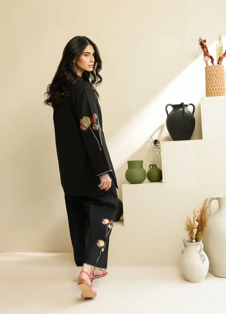 Pret Essentials by Sahar Womens Pret Embroidered Jacquard 2 Piece Suit SSSJE-YA-06 Night Jasmine
