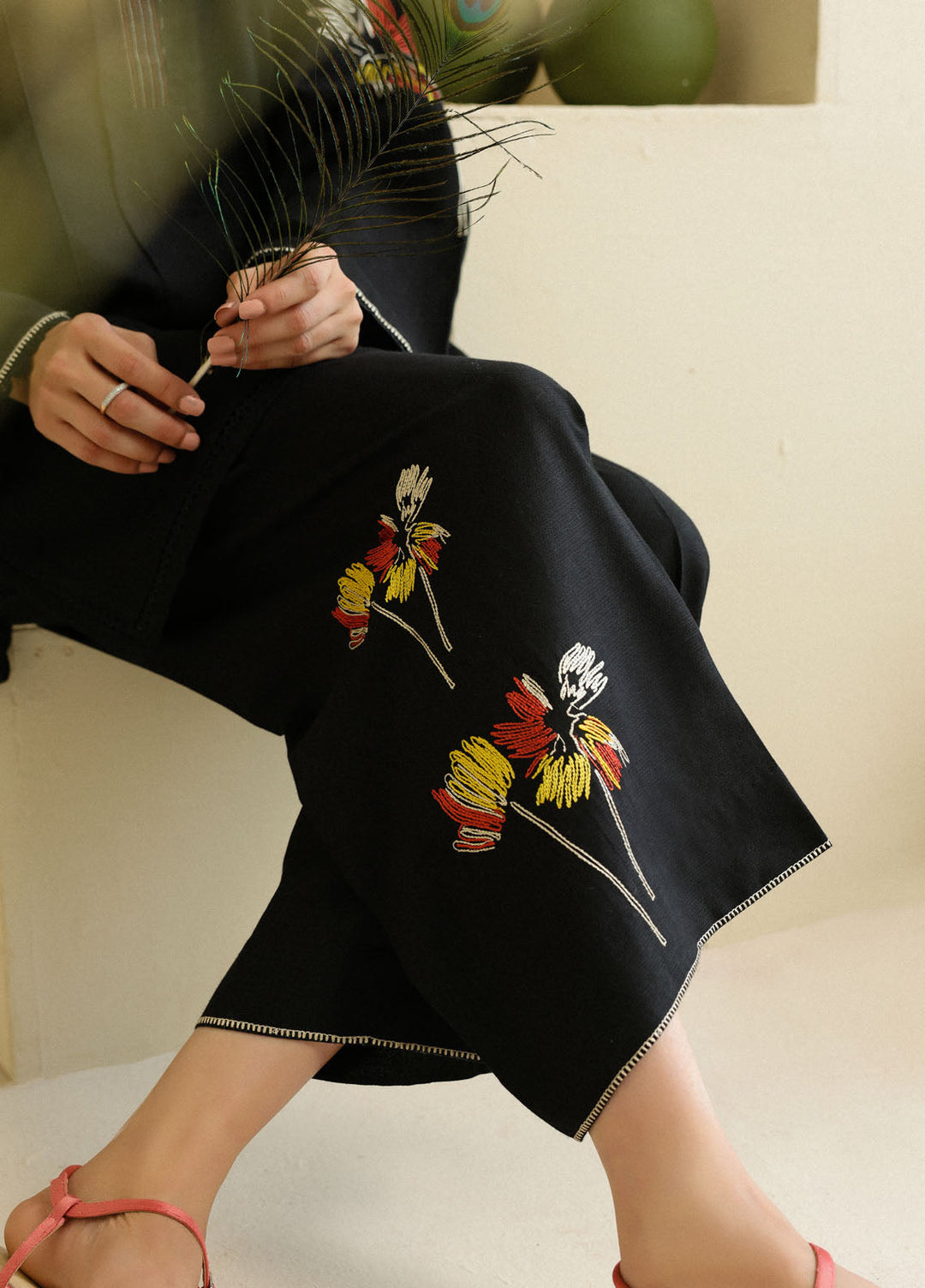 Pret Essentials by Sahar Womens Pret Embroidered Jacquard 2 Piece Suit SSSJE-YA-06 Night Jasmine