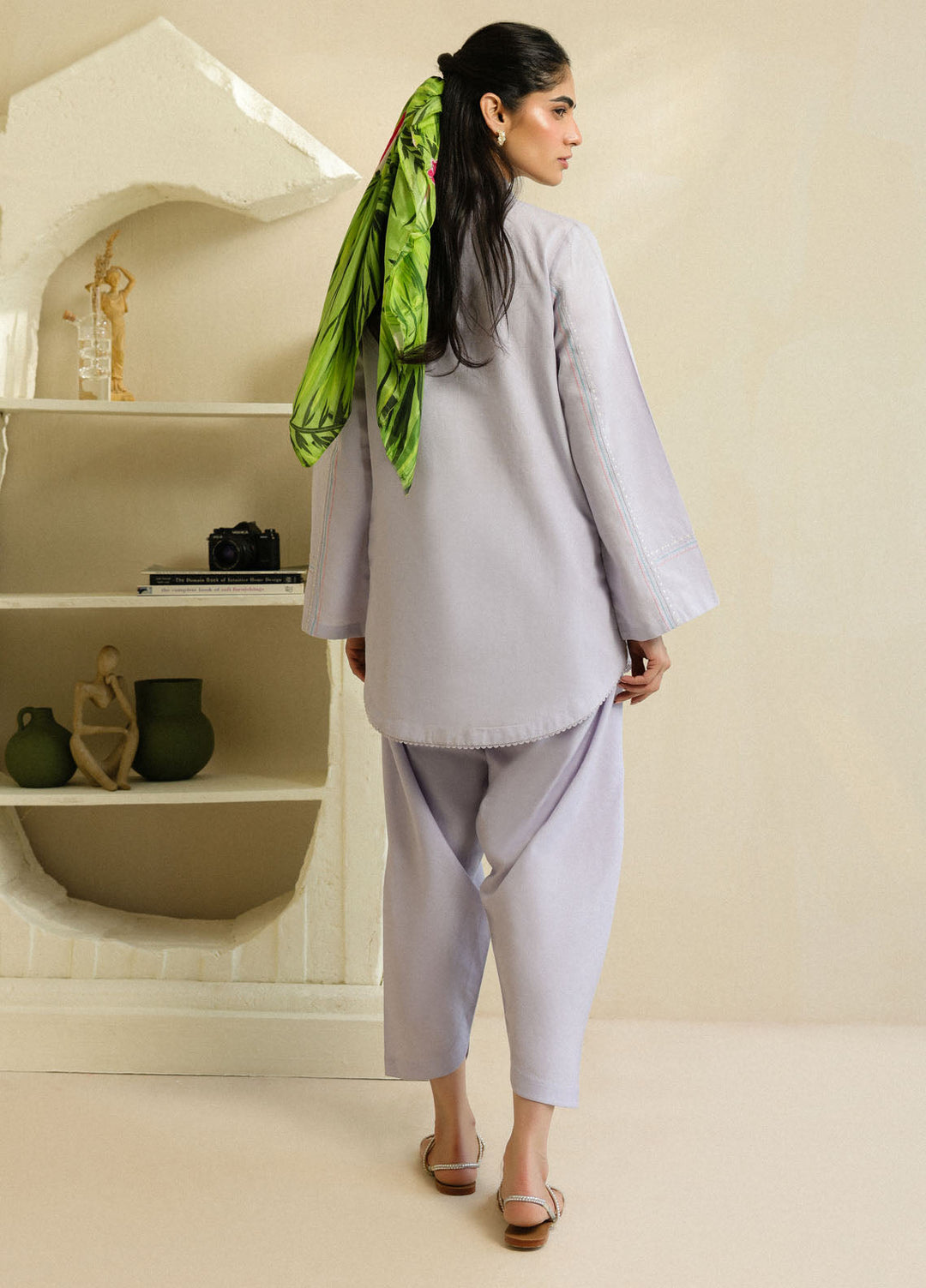 Pret Essentials by Sahar Womens Pret Embroidered Jacquard 2 Piece Suit SSSJE-ZH-02 Iris Glow