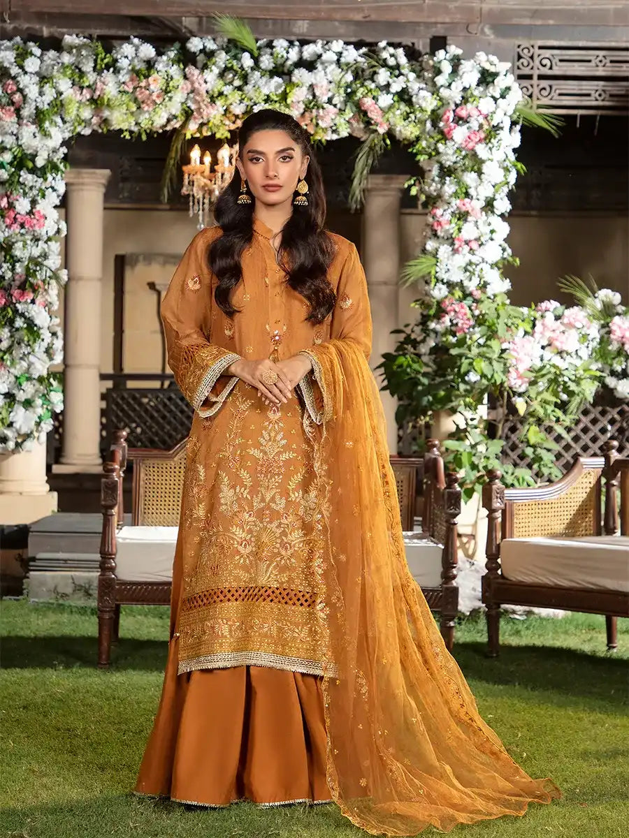 Jashn e Noor by Salitex Unstitched Embroidered 3 Piece Cotton Net SUNW7NO091 - Summer Collection