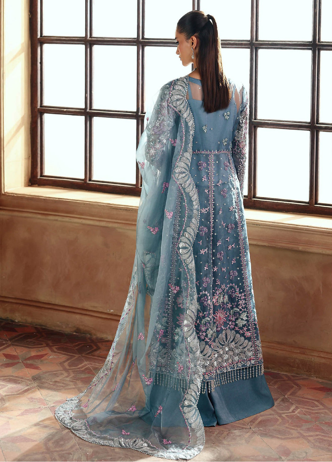 Sage by Rajbari Unstitched Luxury Formals Embroidered Net Suits 4 Piece RB25SF ART-01 Elysia - Formal Collection
