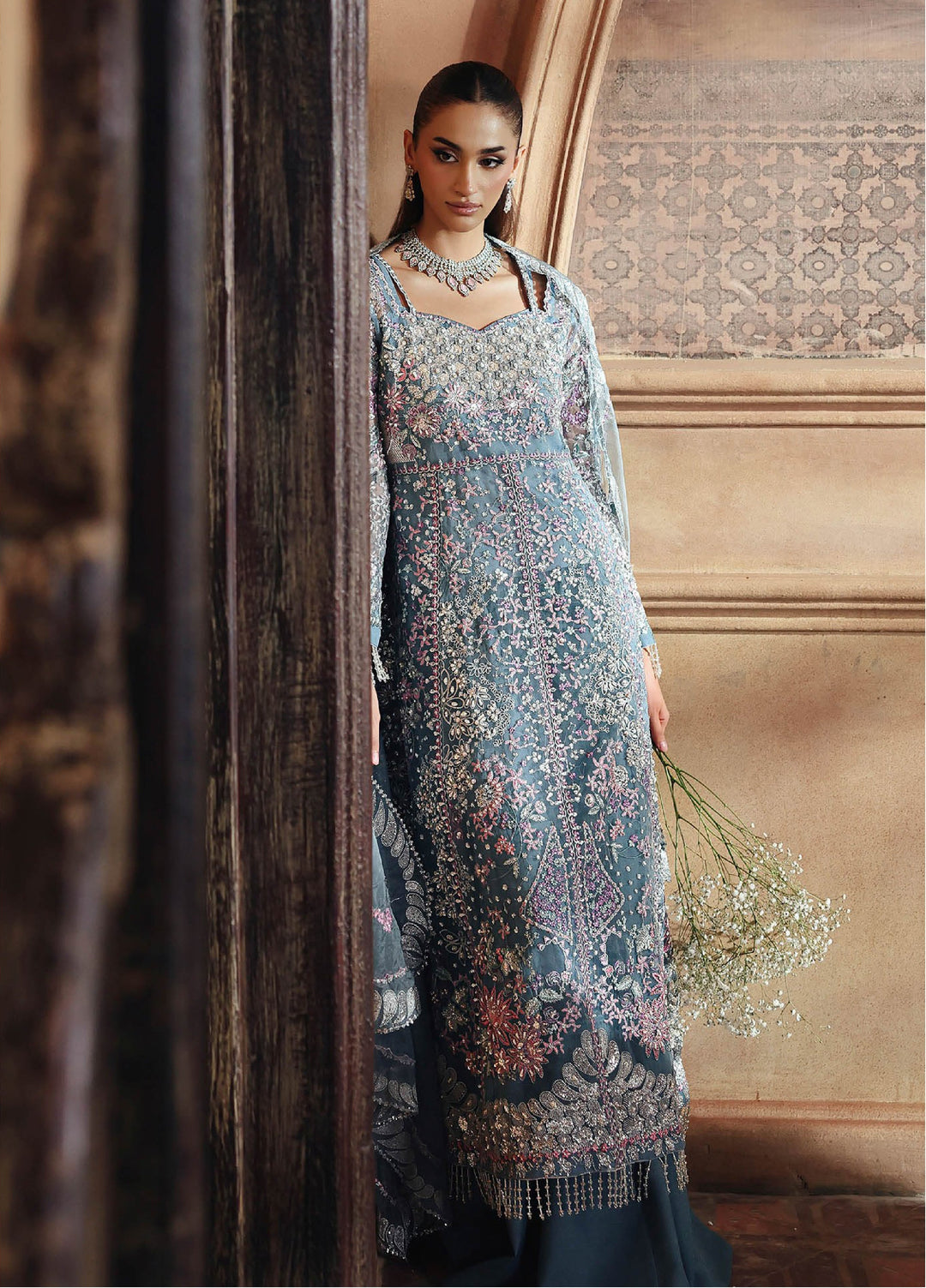 Sage by Rajbari Unstitched Luxury Formals Embroidered Net Suits 4 Piece RB25SF ART-01 Elysia - Formal Collection