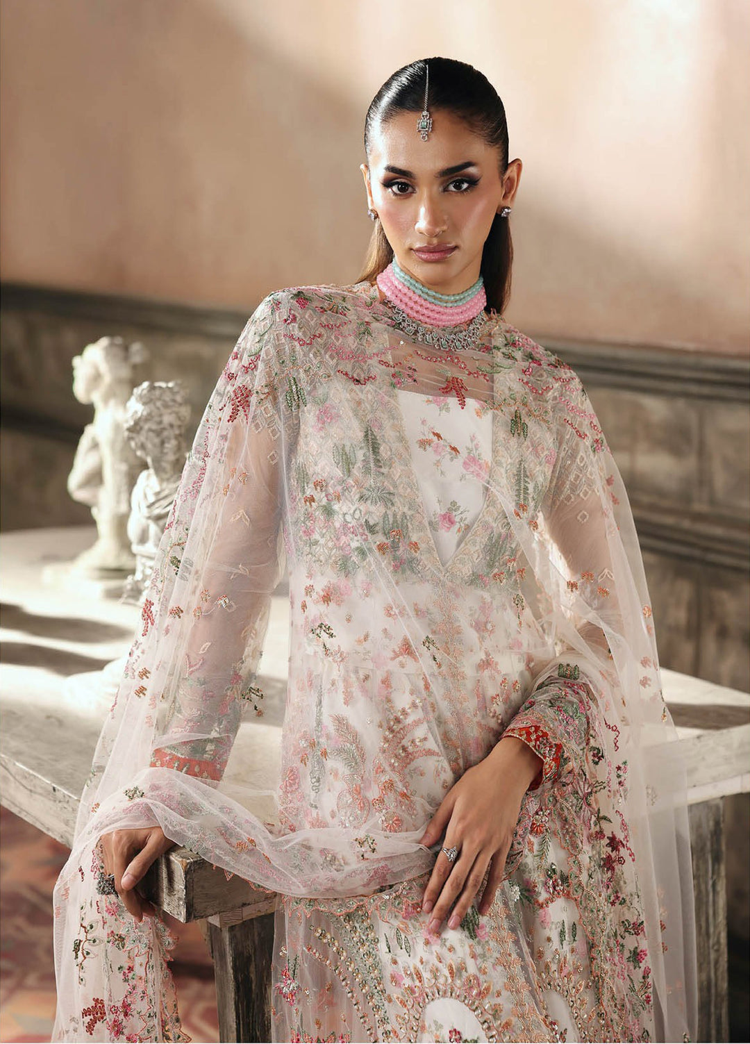 Sage by Rajbari Unstitched Luxury Formals Embroidered Net Suits 4 Piece RB25SF ART-05 Radiance - Formal Collection