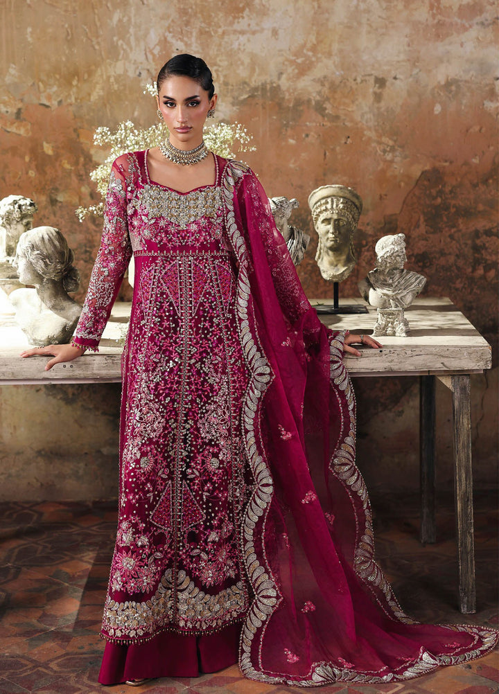 Sage by Rajbari Unstitched Luxury Formals Embroidered Net Suits 4 Piece RB25SF ART-06 Roselle - Formal Collection