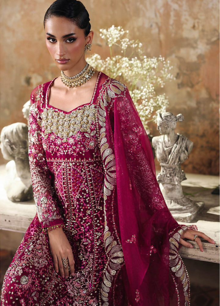 Sage by Rajbari Unstitched Luxury Formals Embroidered Net Suits 4 Piece RB25SF ART-06 Roselle - Formal Collection