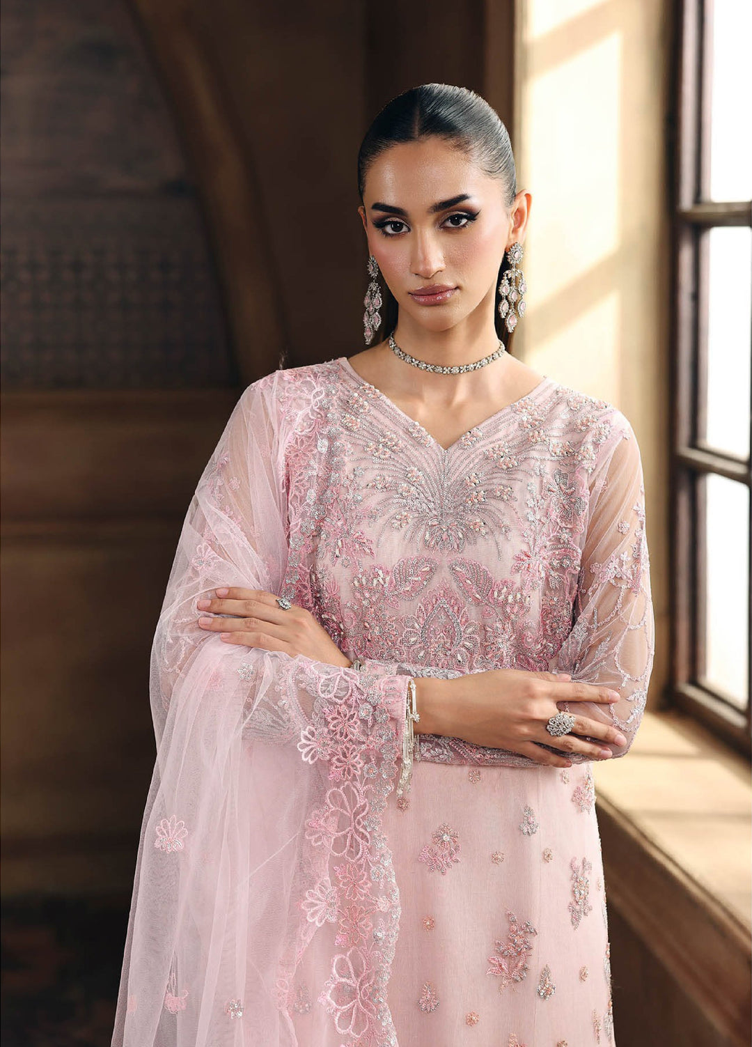Sage by Rajbari Unstitched Luxury Formals Embroidered Net Suits 4 Piece RB25SF ART-07 Elara - Formal Collection