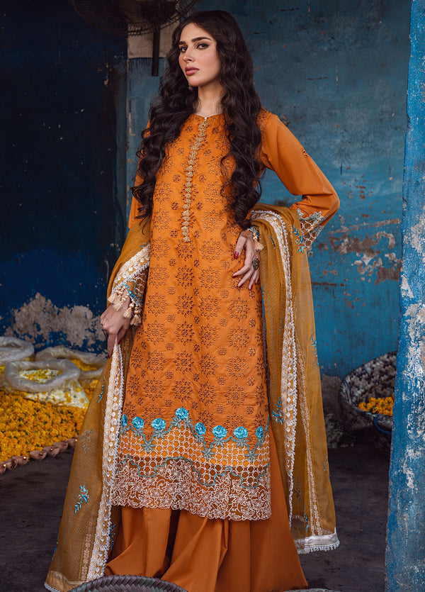 Sahakari by Sahane Pret Embroidered Lawn 3 Piece Suit CT-10002 Mashal - Festive Collection