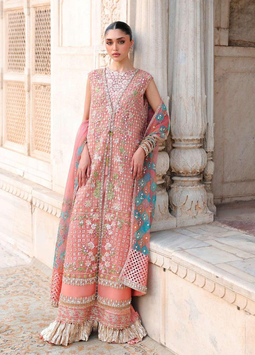 Saira Shakira Unstitched Embroidered Organza 3 Piece Suit SSR26UW Daphne - Wedding Collection