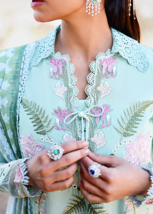 Saira Shakira Unstitched Embroidered Lawn 3 Piece Suit SSR26ULE SS-003B - Eid Collection