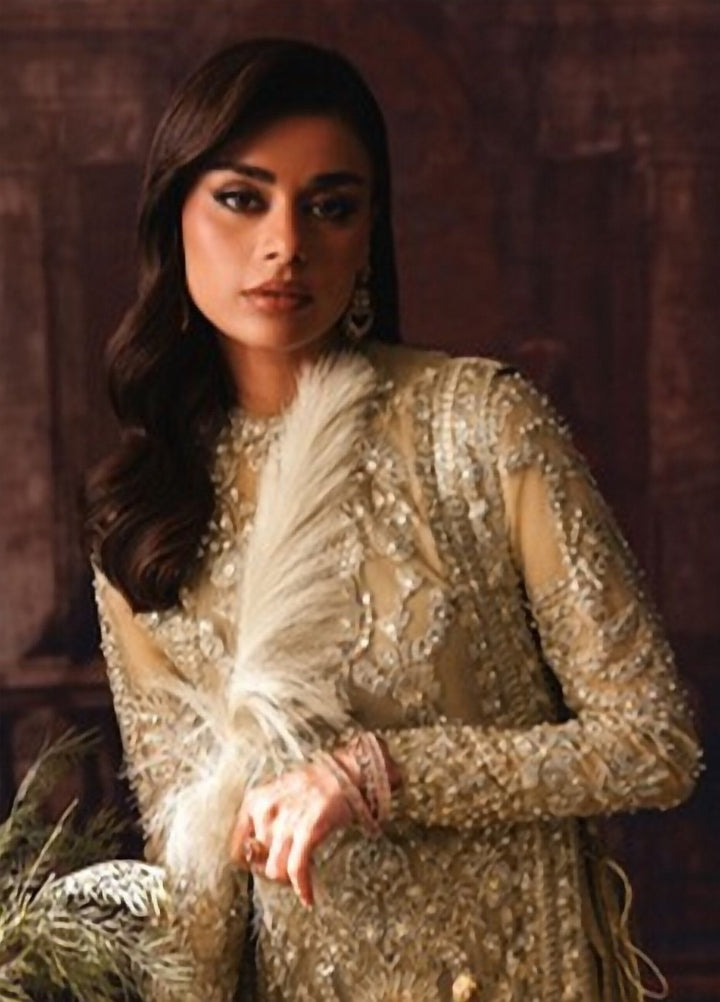 Lamore by Sardinia Unstitched Hand work Net 3 Piece Suit SR26ULW Golden Hour 1906 - Wedding Collection