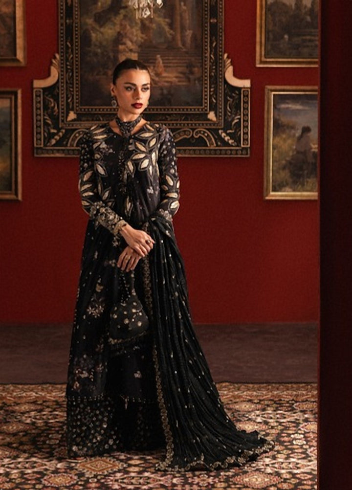 Lamore by Sardinia Unstitched Hand work Velvet 3 Piece Suit SR26ULW Midnight Majest 1907 - Wedding Collection