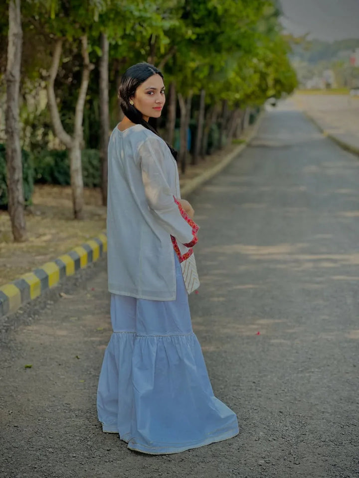 Urban Cut RTW Embroidered Cotton Co-Ord Sets Suit C-47 - Casual Collection