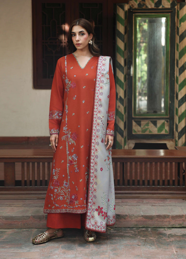 The Heirloom by Seran Unstitched Embroidered Marina 3 Piece Suit SN26UTH Aurilia D-03 - Casual Collection