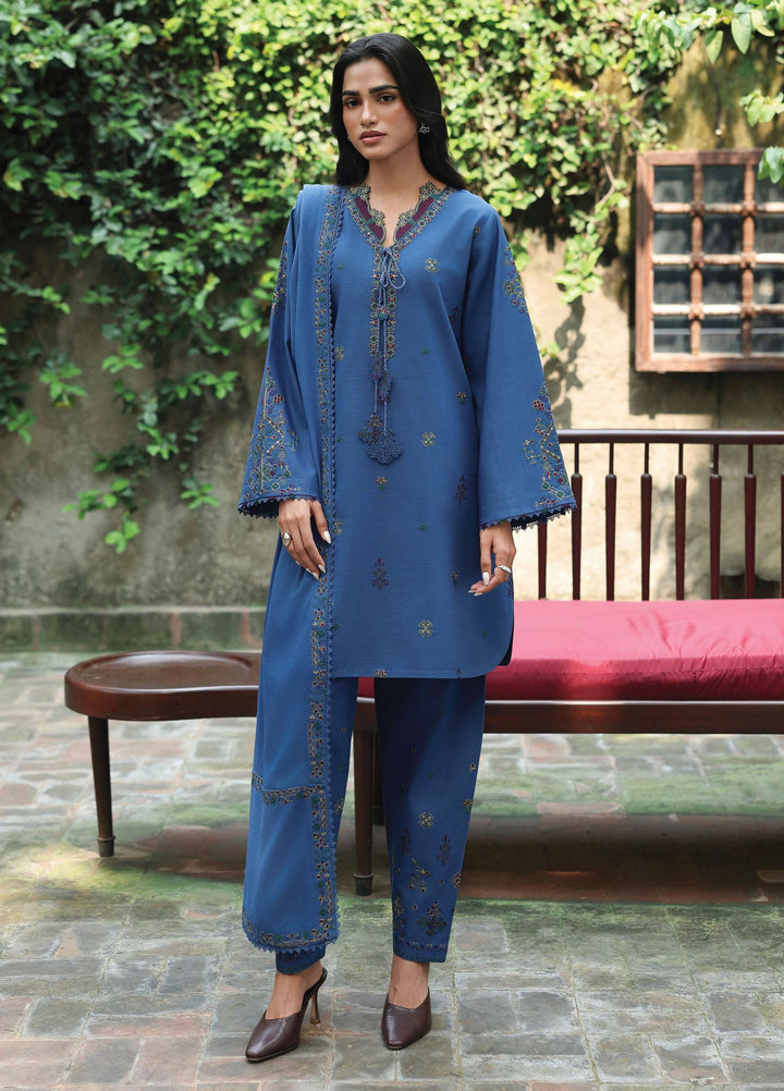 The Heirloom by Seran Unstitched Embroidered Khaddar 3 Piece Suit SN26UTH Avelis D-08 - Casual Collection