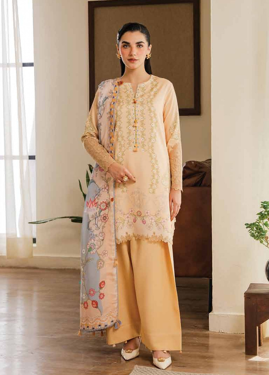 Bellini by Seran Unstitched Printed Corduroy 3 Piece Suit SN26UBW Aveline D-01 - Winter Collection