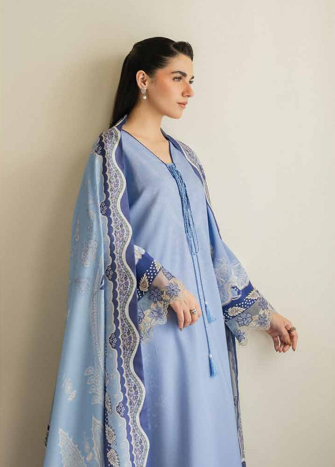 Bellini by Seran Unstitched Embroidered Viscose 3 Piece Suit SN26UBW Elvie D-06 - Winter Collection