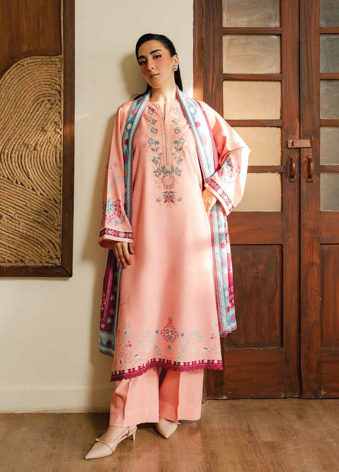 Bellini by Seran Unstitched Embroidered Corduroy 3 Piece Suit SN26UBW VIERA D-10 - Winter Collection