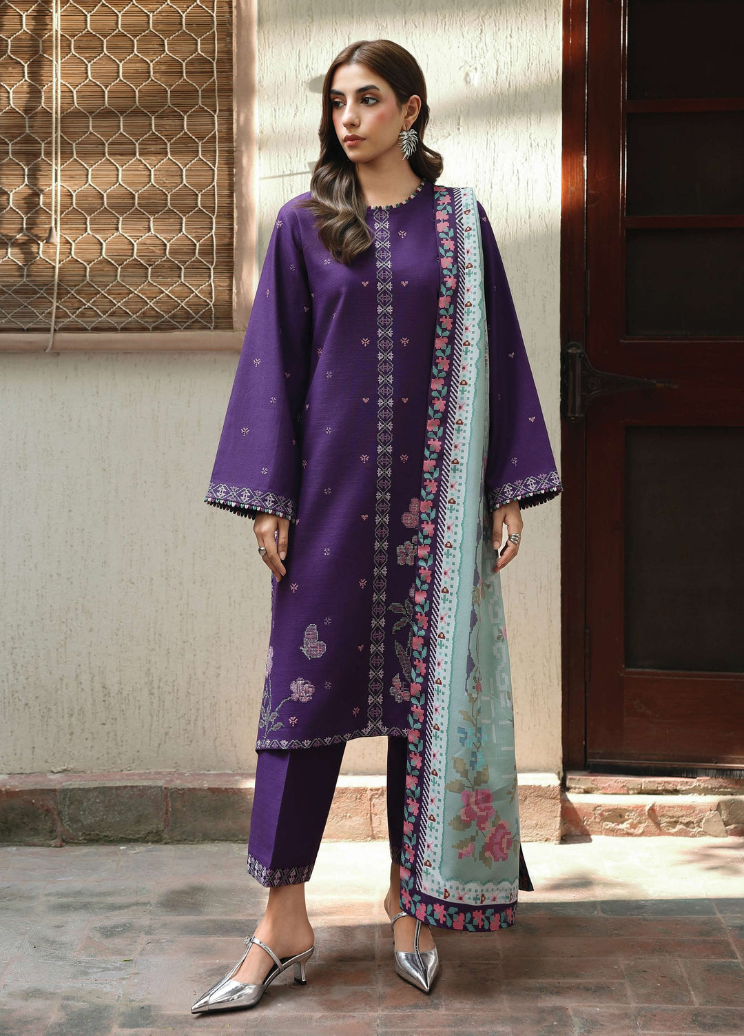 The Heirloom by Seran Unstitched Embroidered Khaddar 3 Piece Suit SN26UTH Liora D-01 - Casual Collection