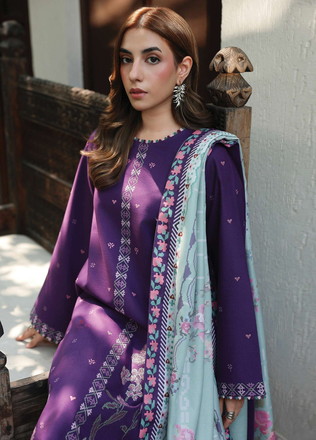 The Heirloom by Seran Unstitched Embroidered Khaddar 3 Piece Suit SN26UTH Liora D-01 - Casual Collection