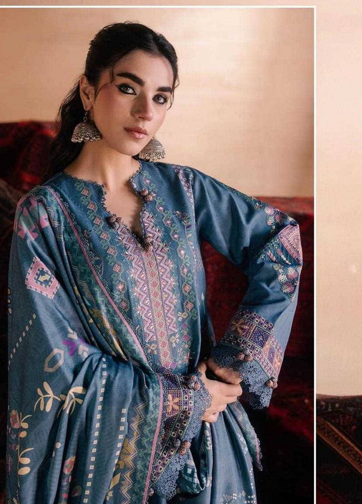 One Nation by Florent Unstitched Embroidered Viscose 3 Piece Suit FL26UON Serein - Casual Collection