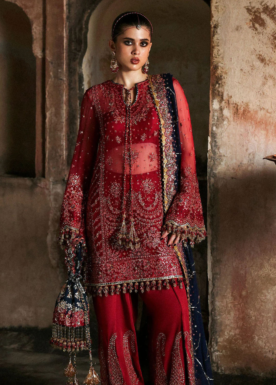 Massarat by Hussain Rehar Embroidered Raw Silk Suits Unstitched 3 Piece HRR25MU Shahrbano - Festive Collection