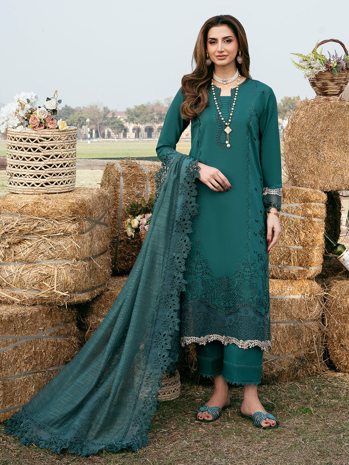 Mahveen by Izel Unstitched Embroidered Lawn 3 Piece Suit Shehnai - Eid Collection