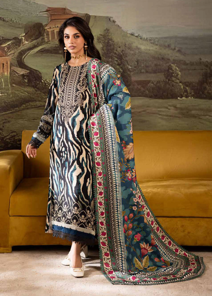 Signature Prints by Nureh Unstitched Linen Printed Suits 3 Piece NU25SW SP-171 - Winter Collection