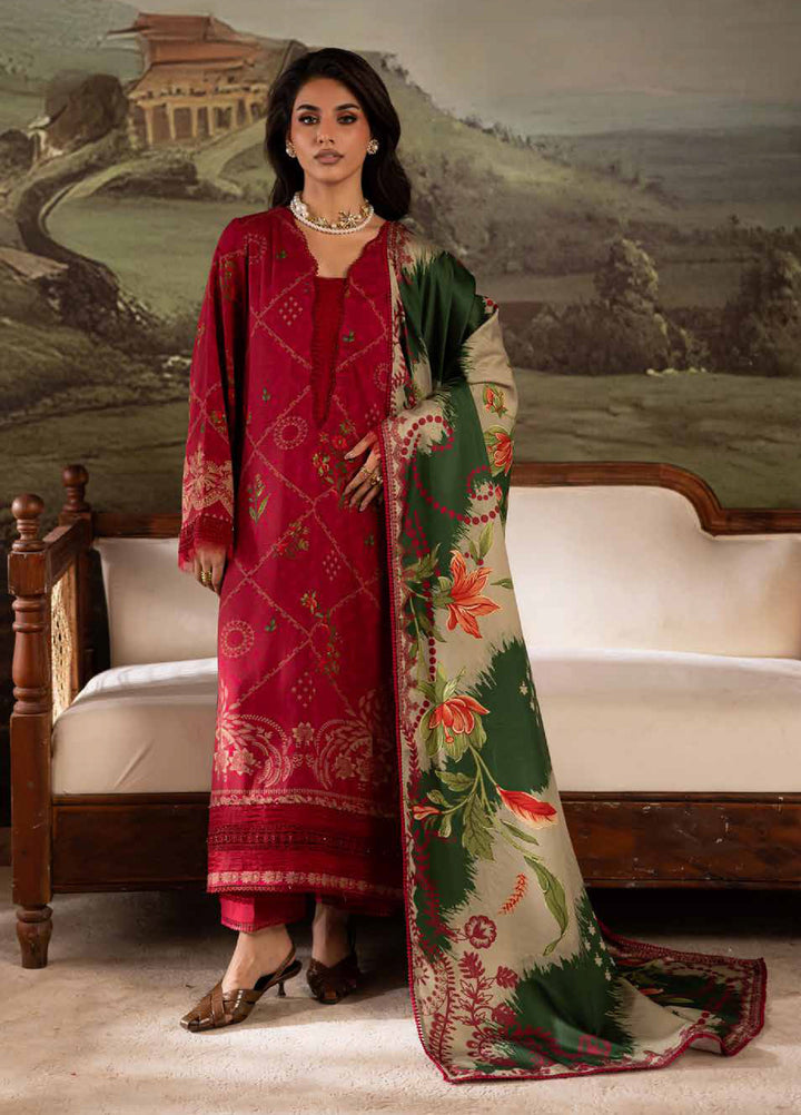 Signature Prints by Nureh Unstitched Linen Printed Suits 3 Piece NU25SW SP-175 - Winter Collection