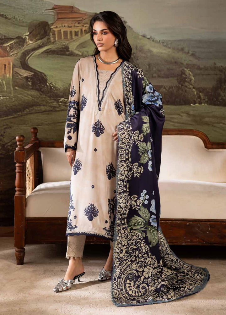 Signature Prints by Nureh Unstitched Linen Printed Suits 3 Piece NU25SW SP-176 - Winter Collection