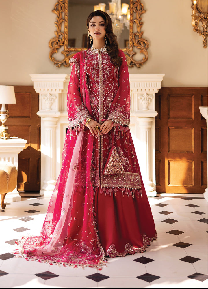 Siraa by Sadaf Fawad Khan Unstitched Suits 3 Piece SDF25SF Fuschia Rose - Formals Collection