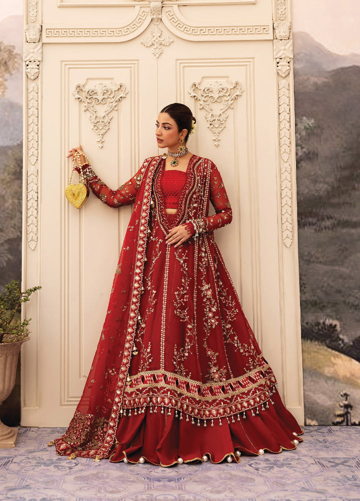 Siraa by Sadaf Fawad Khan Unstitched Suits 3 Piece SDF25SF Scarlet - Formals Collection