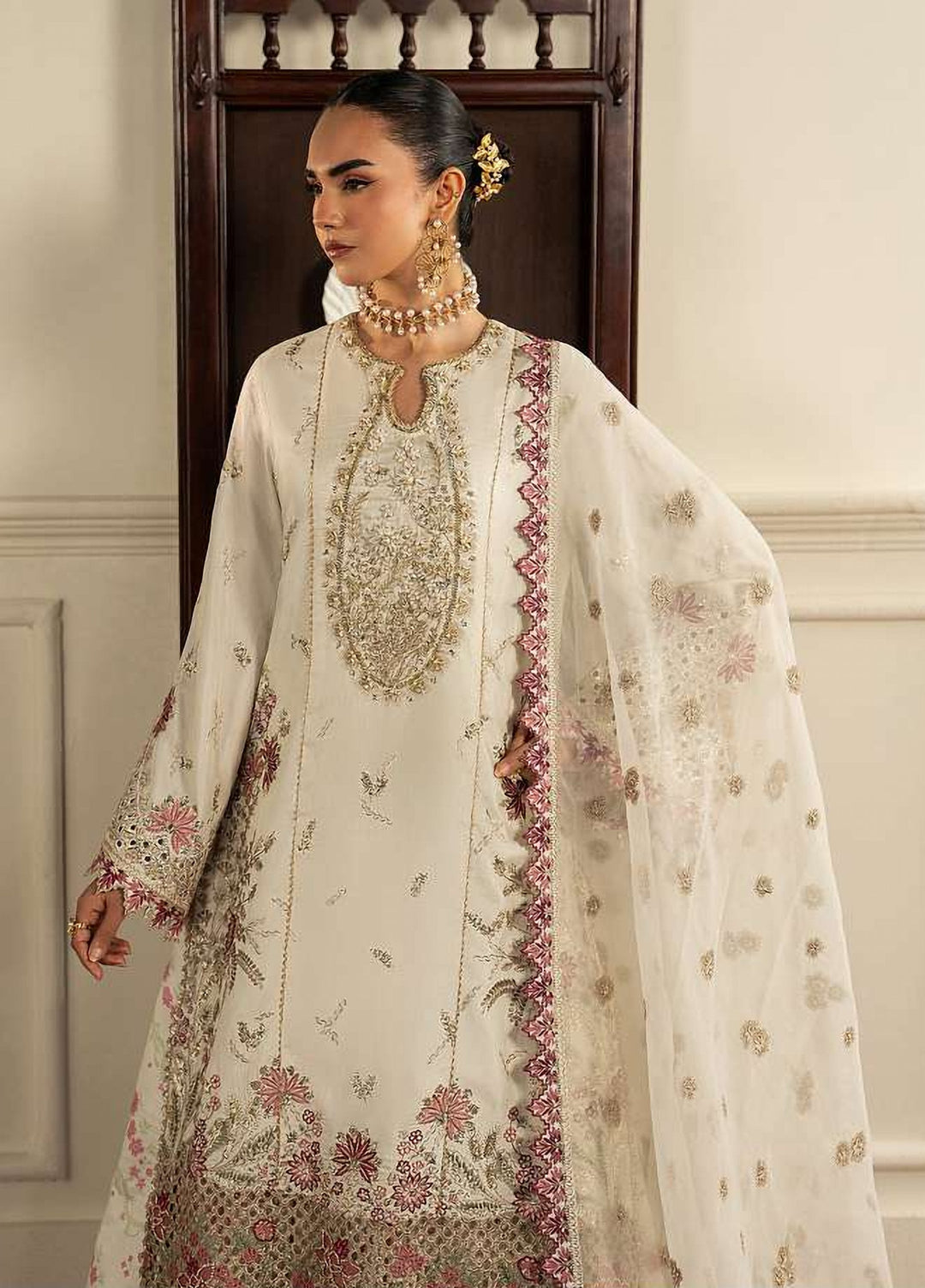 Royal Lumiere by Sadaf Fawad Unstitched Embroidered Raw Silk 3 Piece Suit NOHOR - Festive Collection
