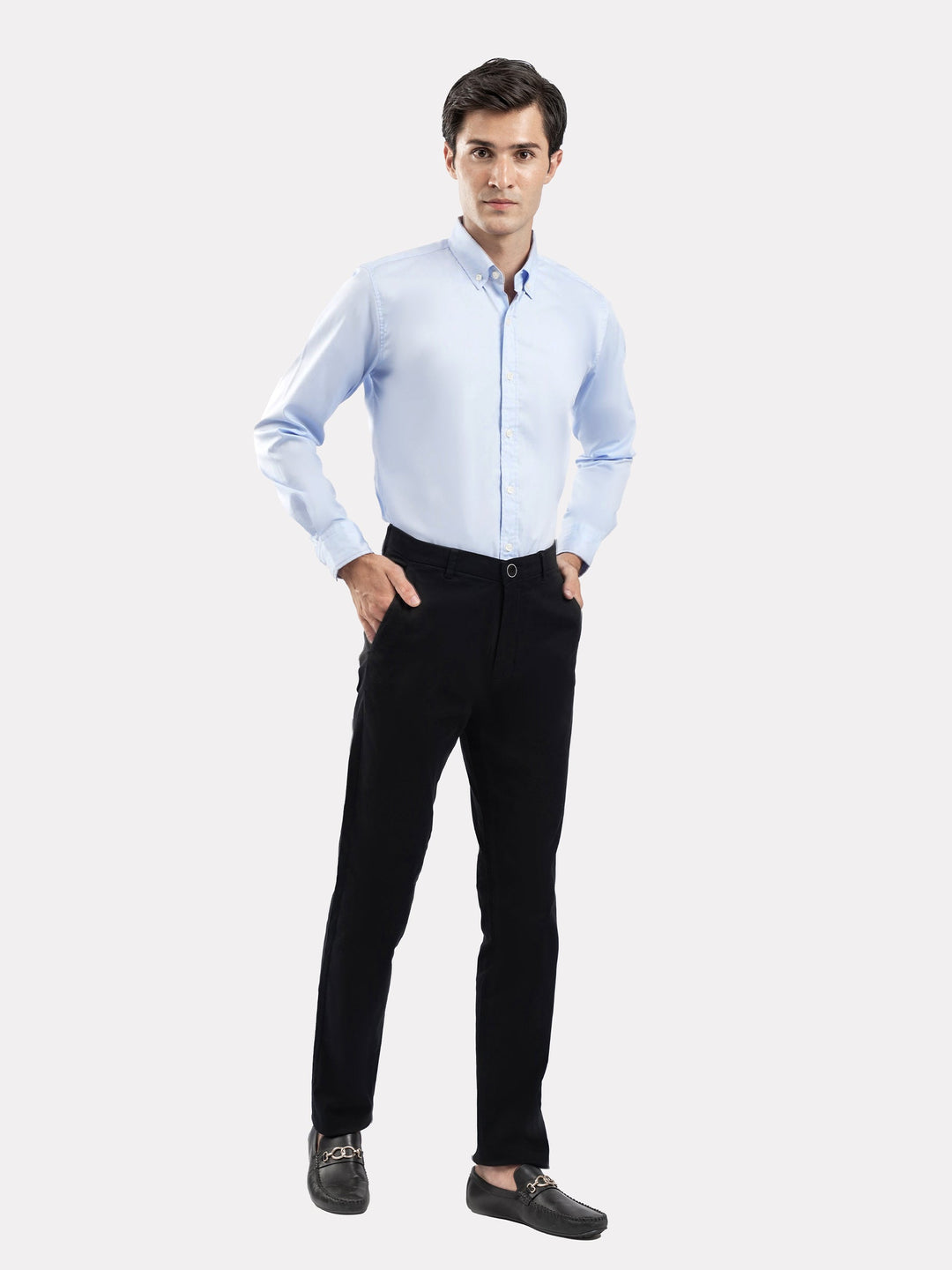 Brumano Ready To Wear Shirts Men 1 Piece Cotton Sky Blue Button Down Formal Shirt 0-31-025-3347 - Summer Collection