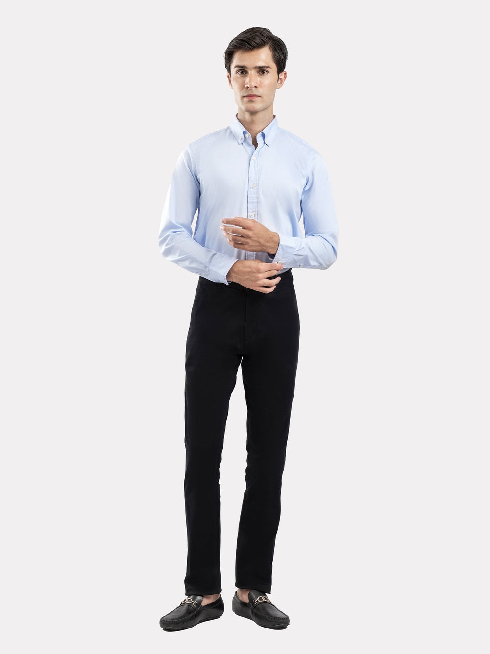 Brumano Ready To Wear Shirts Men 1 Piece Cotton Sky Blue Button Down Formal Shirt 0-31-025-3347 - Summer Collection